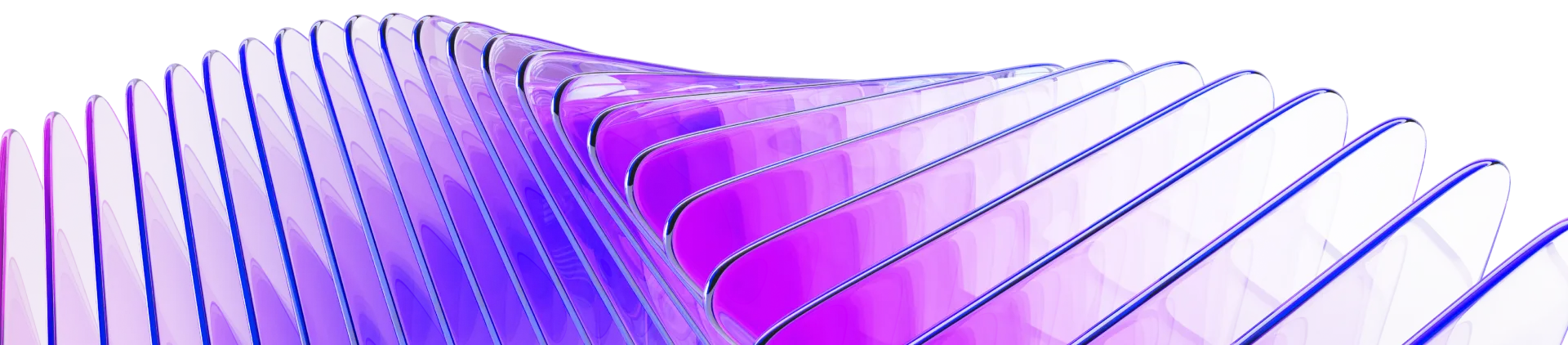 Abstract purple glass waves, the GrowBrand hero visual